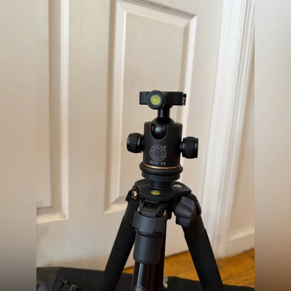 Black Camera Tripod with Ball Head - Portable Photo & Video Support